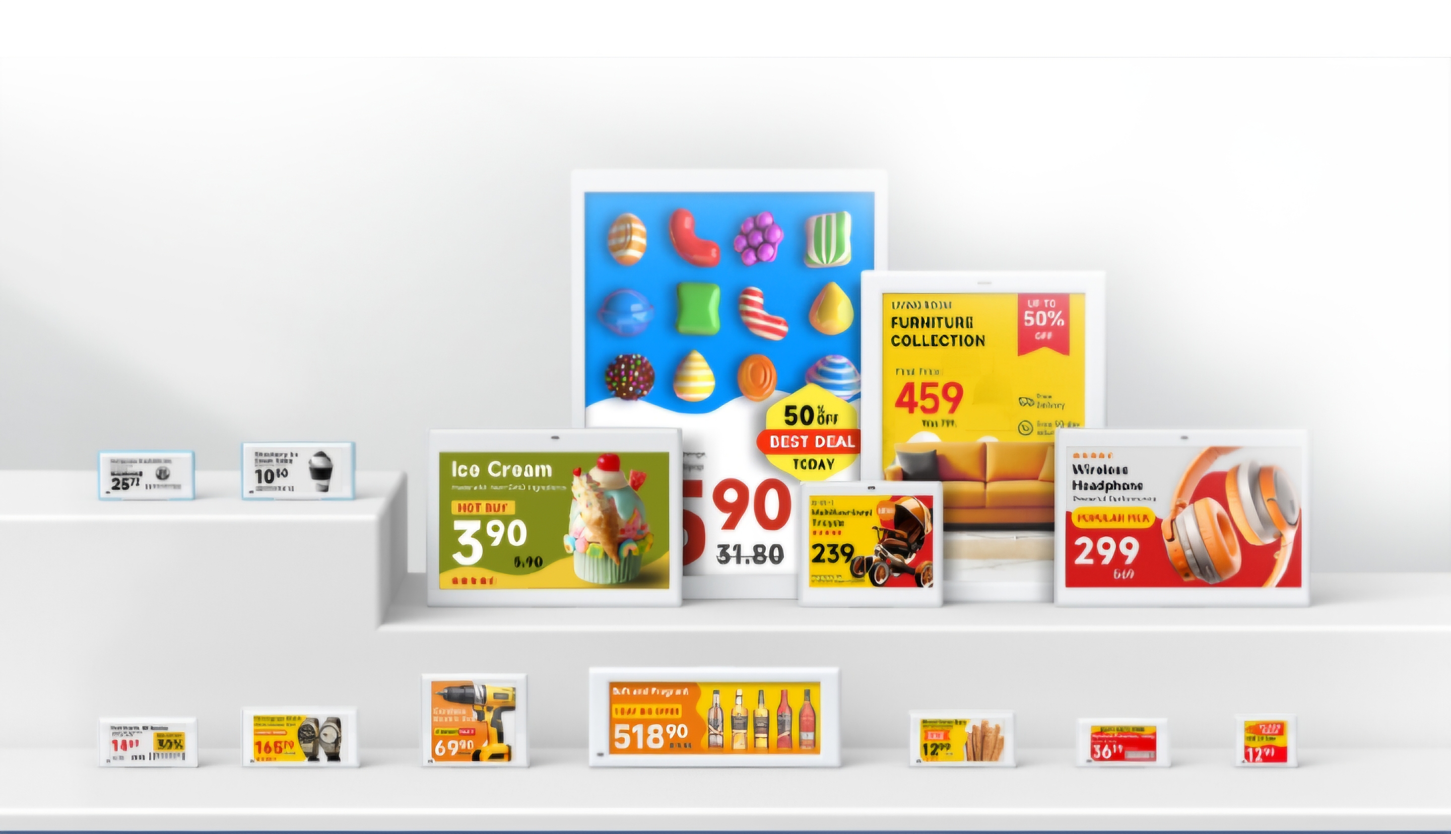 Brochurehouders in retail-omgeving